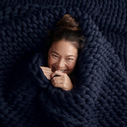 Weighted Blanket 20lbs 45x72 Midnight Blue Cotton