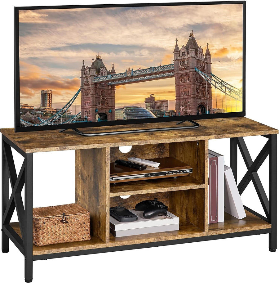 Rustic TV Stand for 50” TV Industrial Unit with Shelves Storage Cabinet