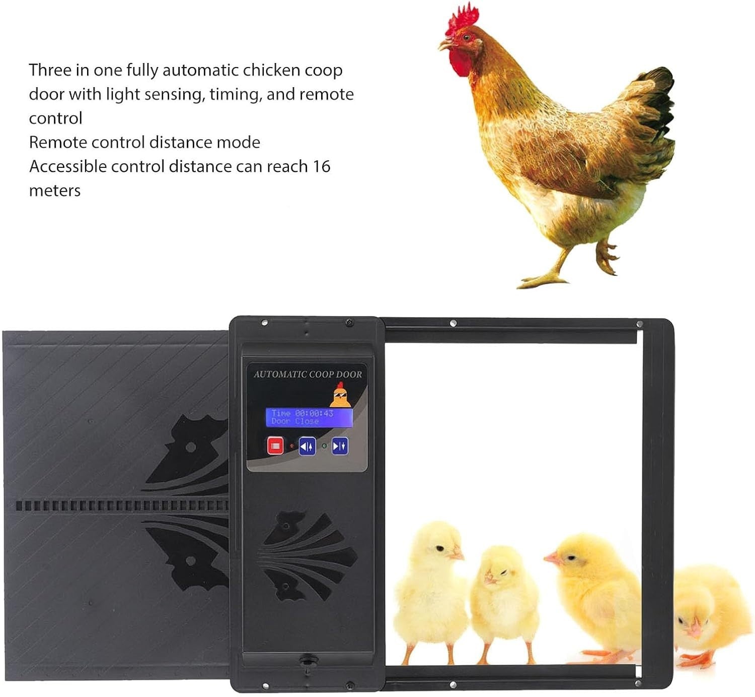Automatic Chicken Coop Door Timer USB Horizontal Opener