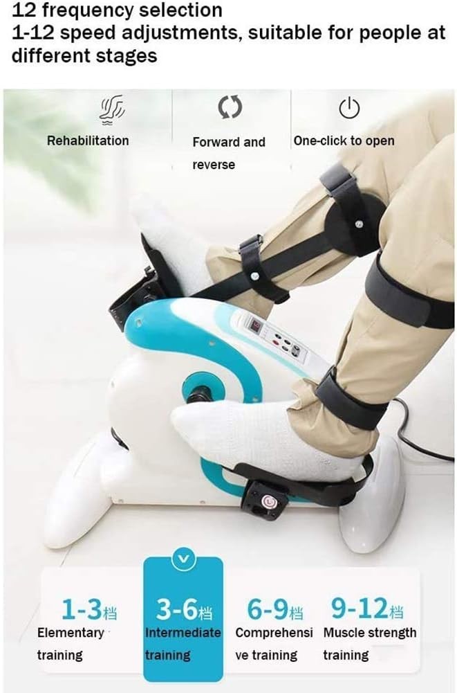 Motorised Mini Pedal Trainer 12 Speed Quiet Rehab Arm Leg Cycle