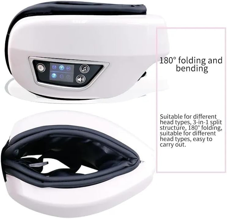 Heated Eye Massager Airbag Vibration Bluetooth Migraine Relief