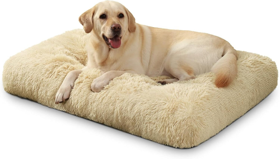 XL Anti Anxiety Dog Crate Mattress Fluffy Washable 105x70cm