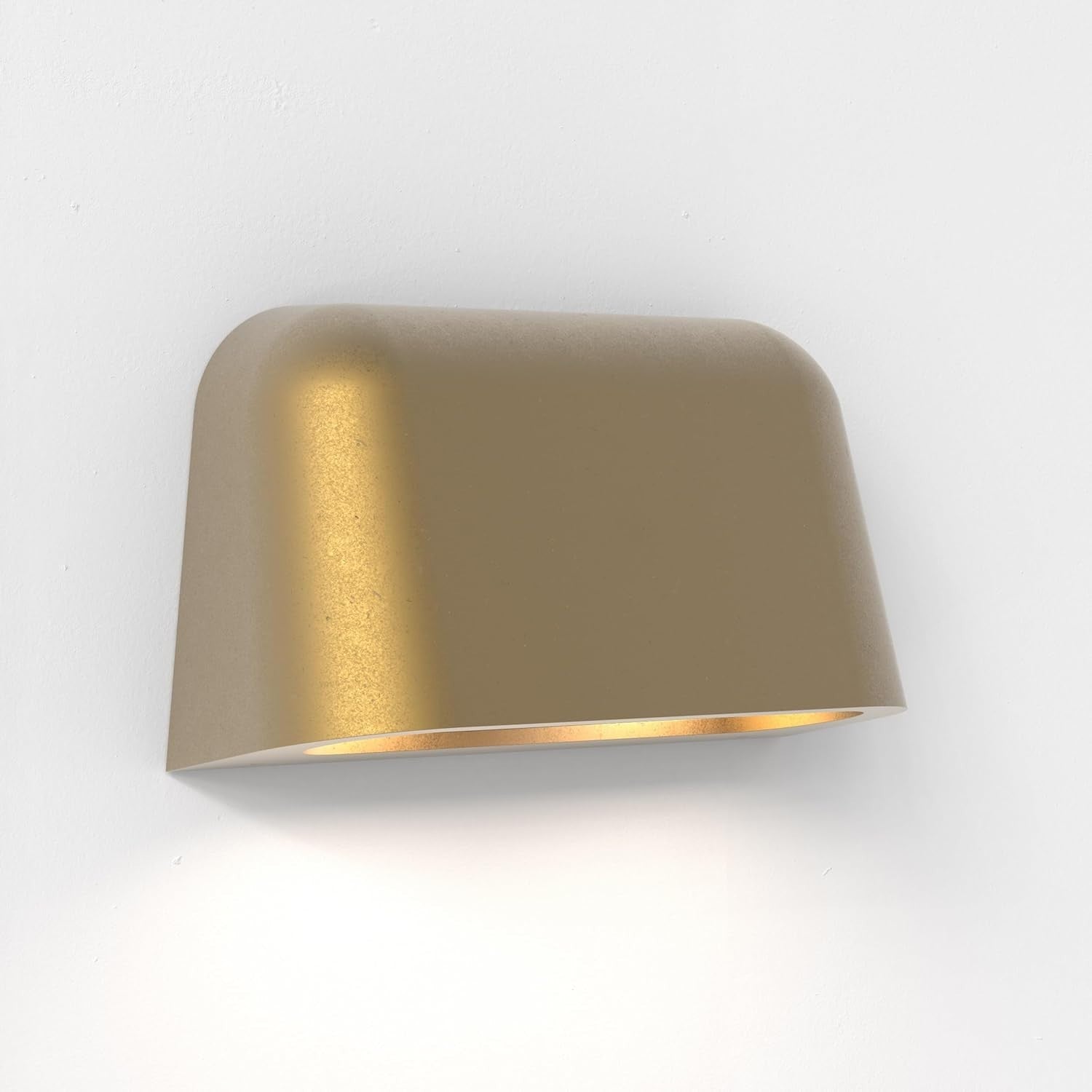 Dimmable Outdoor Wall Light Twin 6W LED Aluminium Antique Brass IP44
