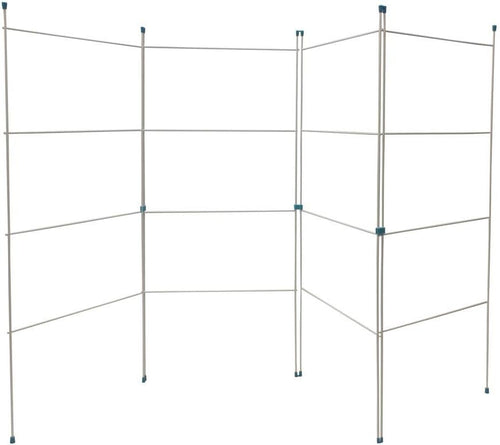 Folding Clothes Airer 4 Panel Indoor Outdoor Laundry Dryer Space Saving White