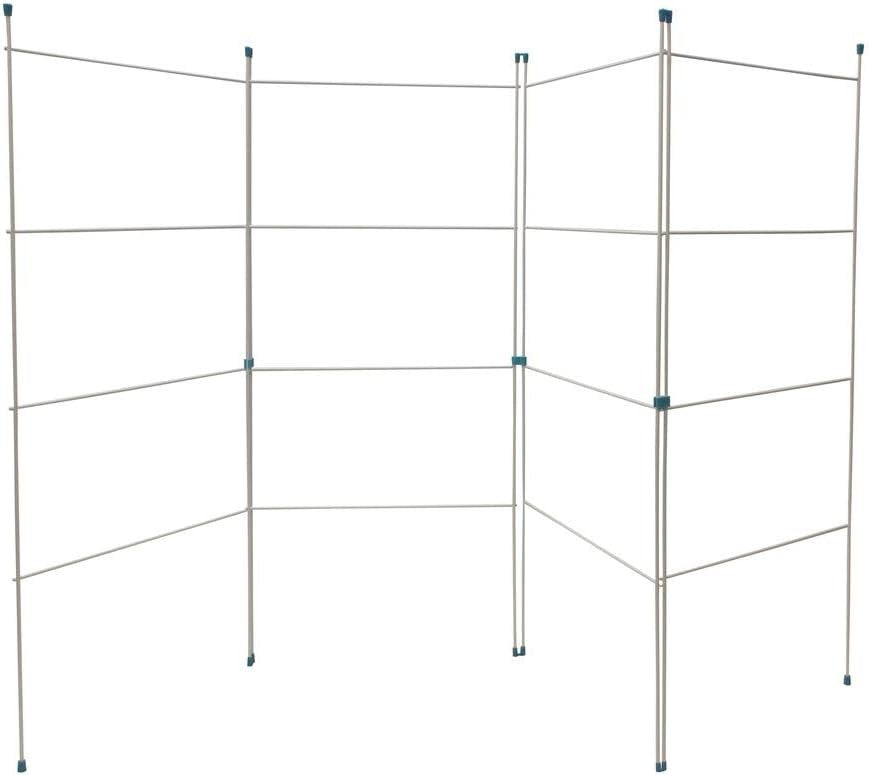 Folding Clothes Airer 4 Panel Indoor Outdoor Laundry Dryer Space Saving White