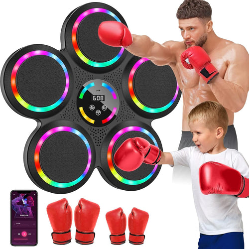 Boxing Machine LED Punch Pad Bluetooth Wall Mounted Auto Count Home Trainer