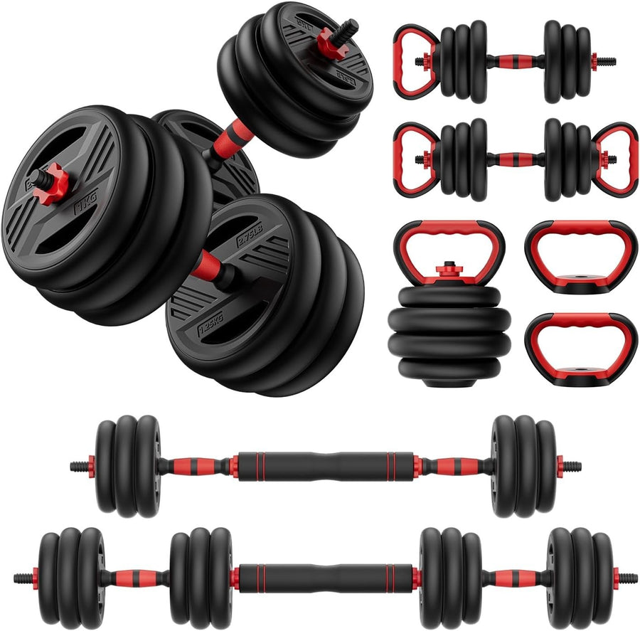 Adjustable Dumbbell Set 20lb 5 in 1 Free Weights Home Gym