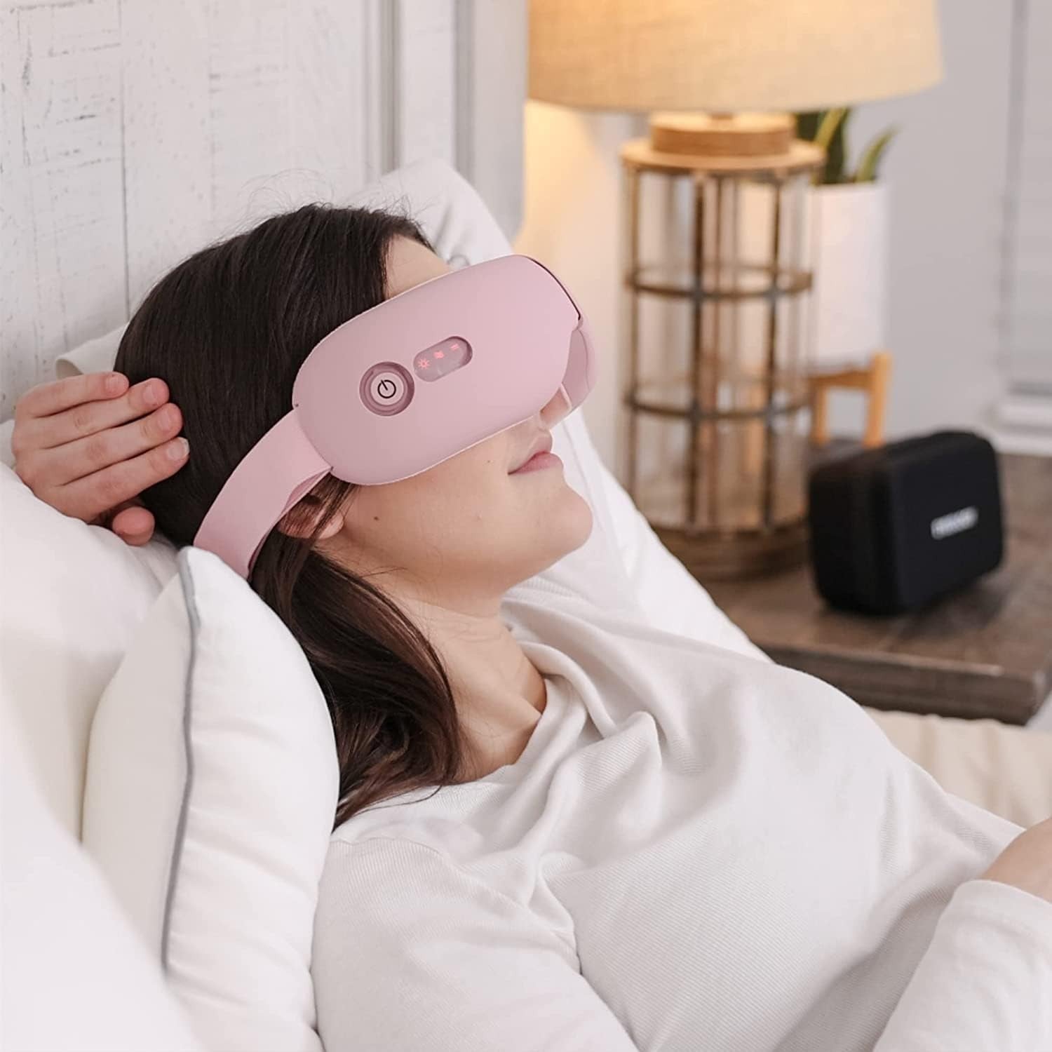 Heated Eye Massager Mask for Migraines Strain Dark Circles