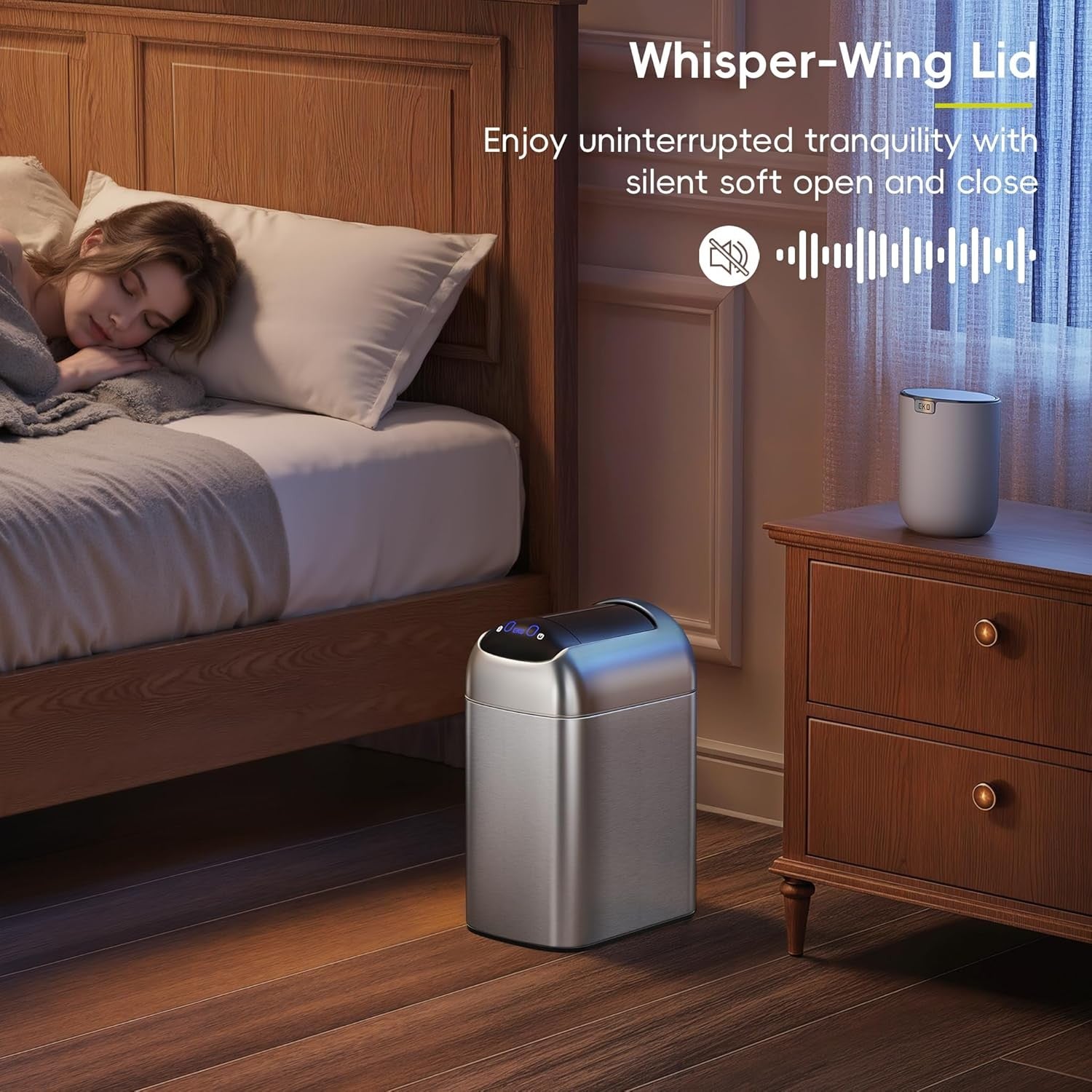 10L Touchless Sensor Trash Can Stainless Steel Slim Soft Close