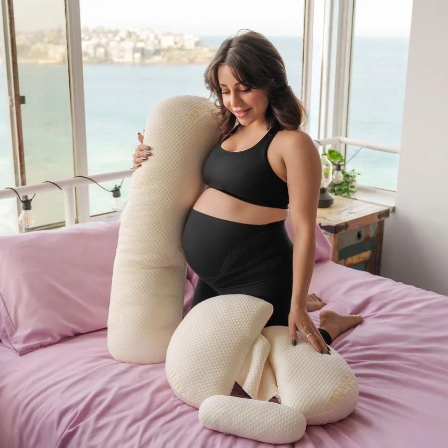 Pregnancy Maternity Body Pillow w/ Detachable Wedge Full Body Support