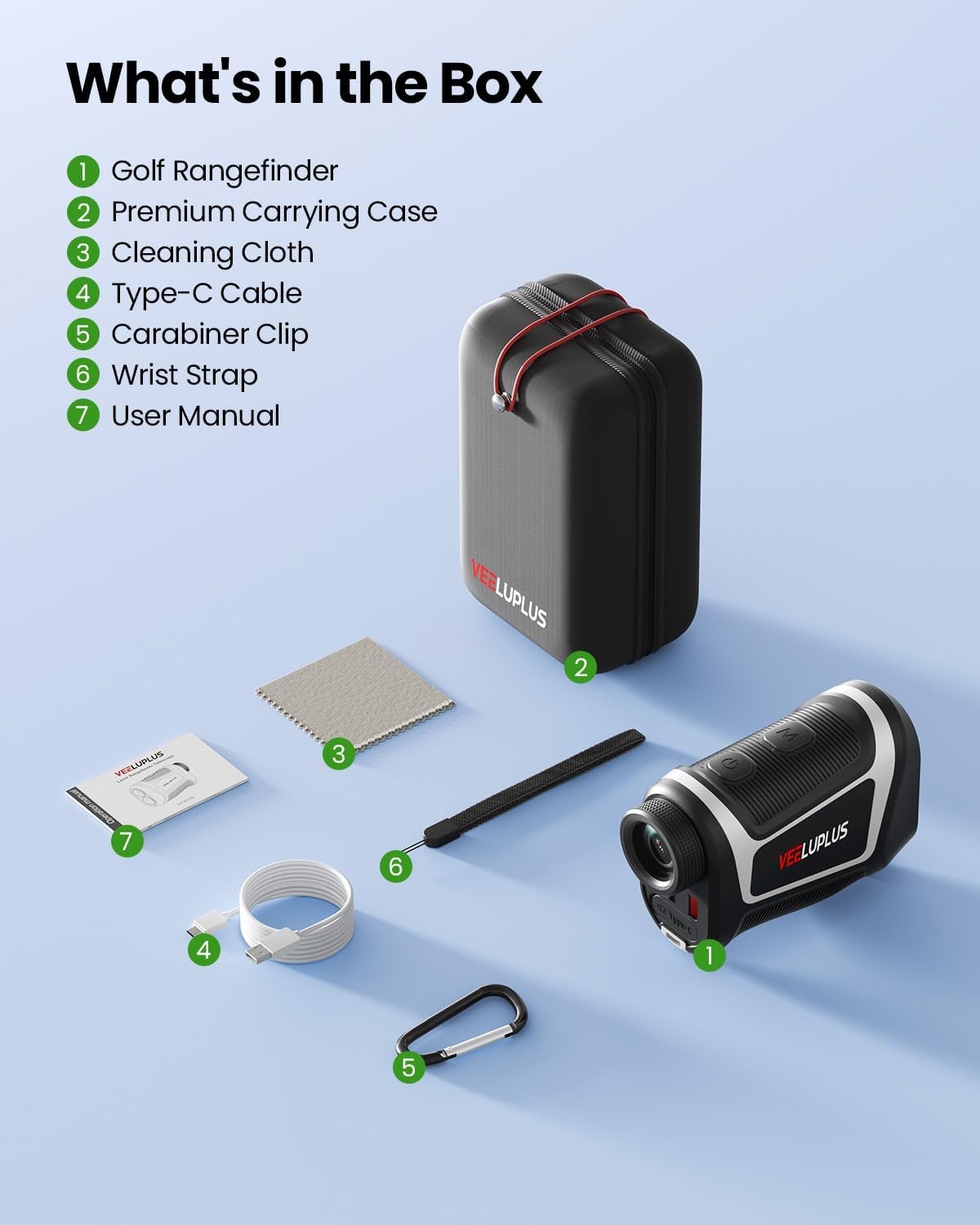 Golf Rangefinder 660 Yards Slope Flag Lock Rechargeable Laser 6X