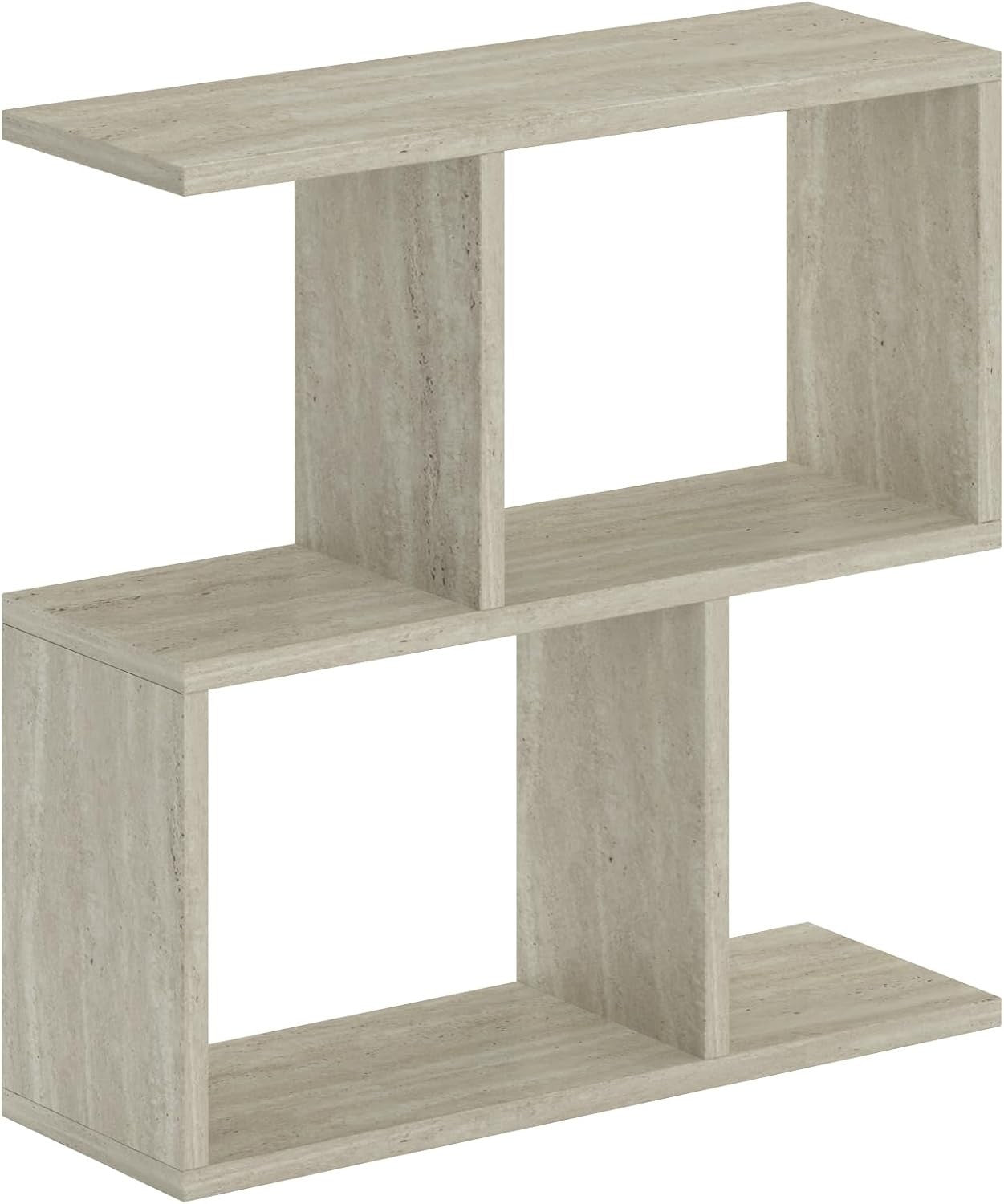 2 Tier Storage Side Table - Slim Space-Saving Organizer 60x60x19.5cm