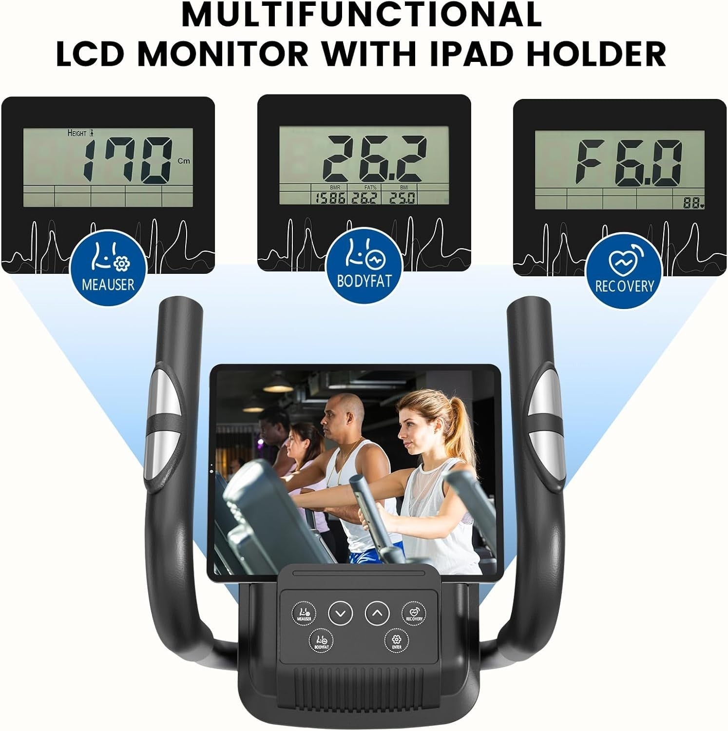 Magnetic Elliptical Cross Trainer for Home with LCD & 16 Resistance Levels