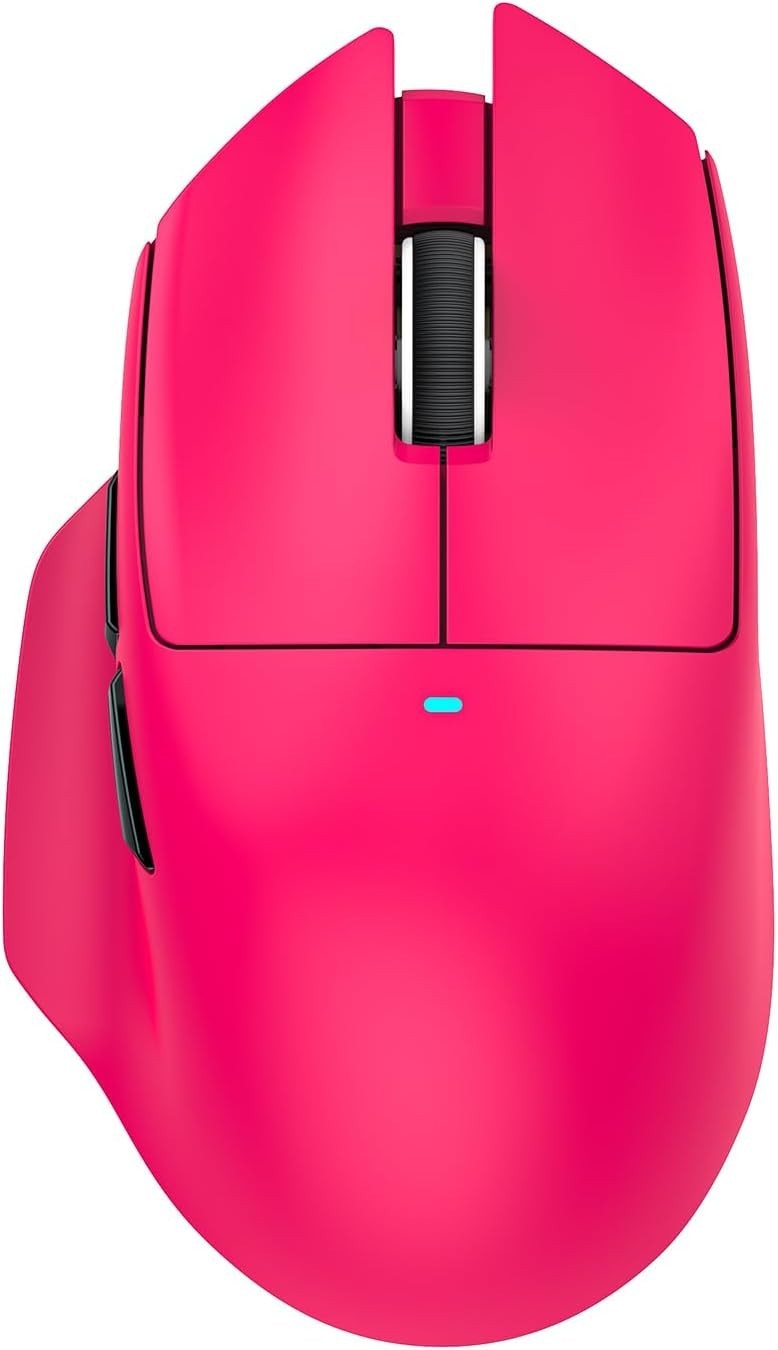 Lightweight Gaming Mouse 65g 25K DPI Wireless RGB Dock Pink Grip