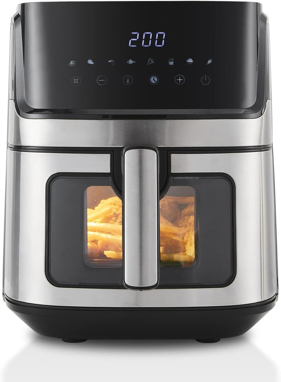 6.5L Digital Air Fryer 1700W Touch Screen 8 Presets Window