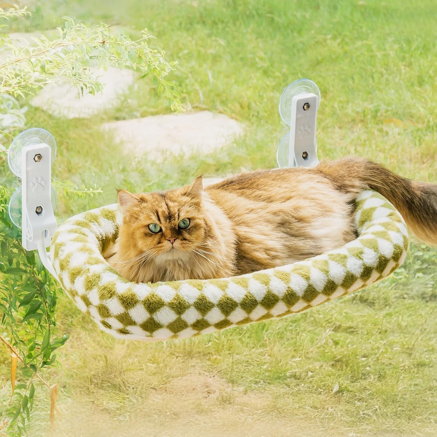 Plush Cat Window Hammock Foldable Perch Bed Large Sturdy 18kg