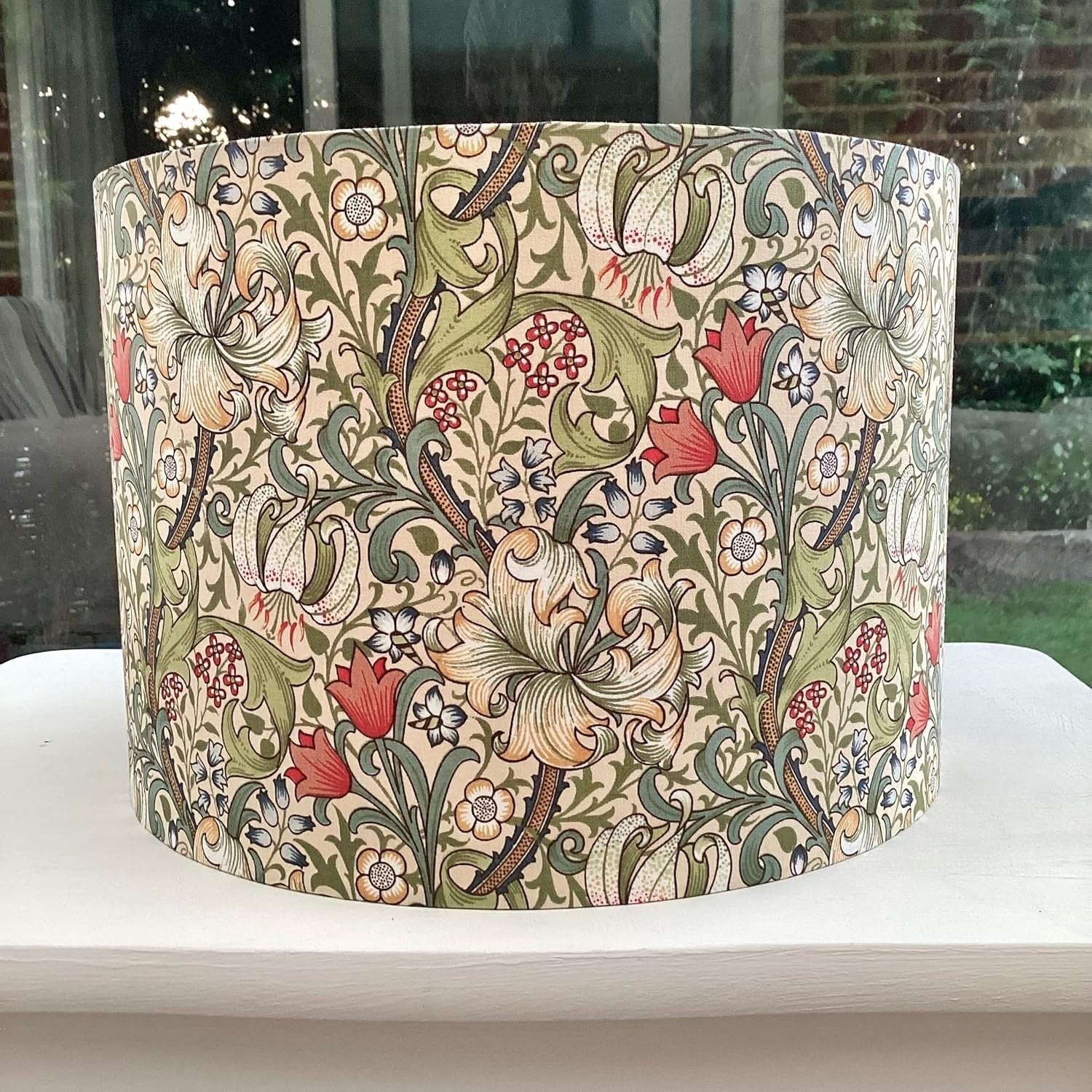 Handmade Floral Bird Lampshade 30cm Drum Table Floor Ceiling Light Shade