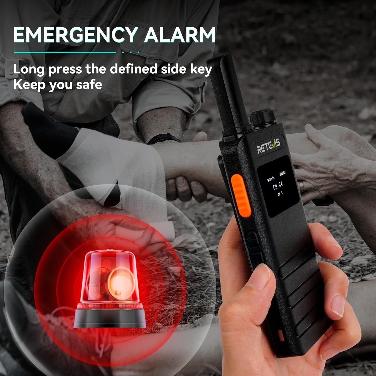 Slim PMR446 Walkie Talkies 2 Pack USB-C LCD VOX Rechargeable Radio