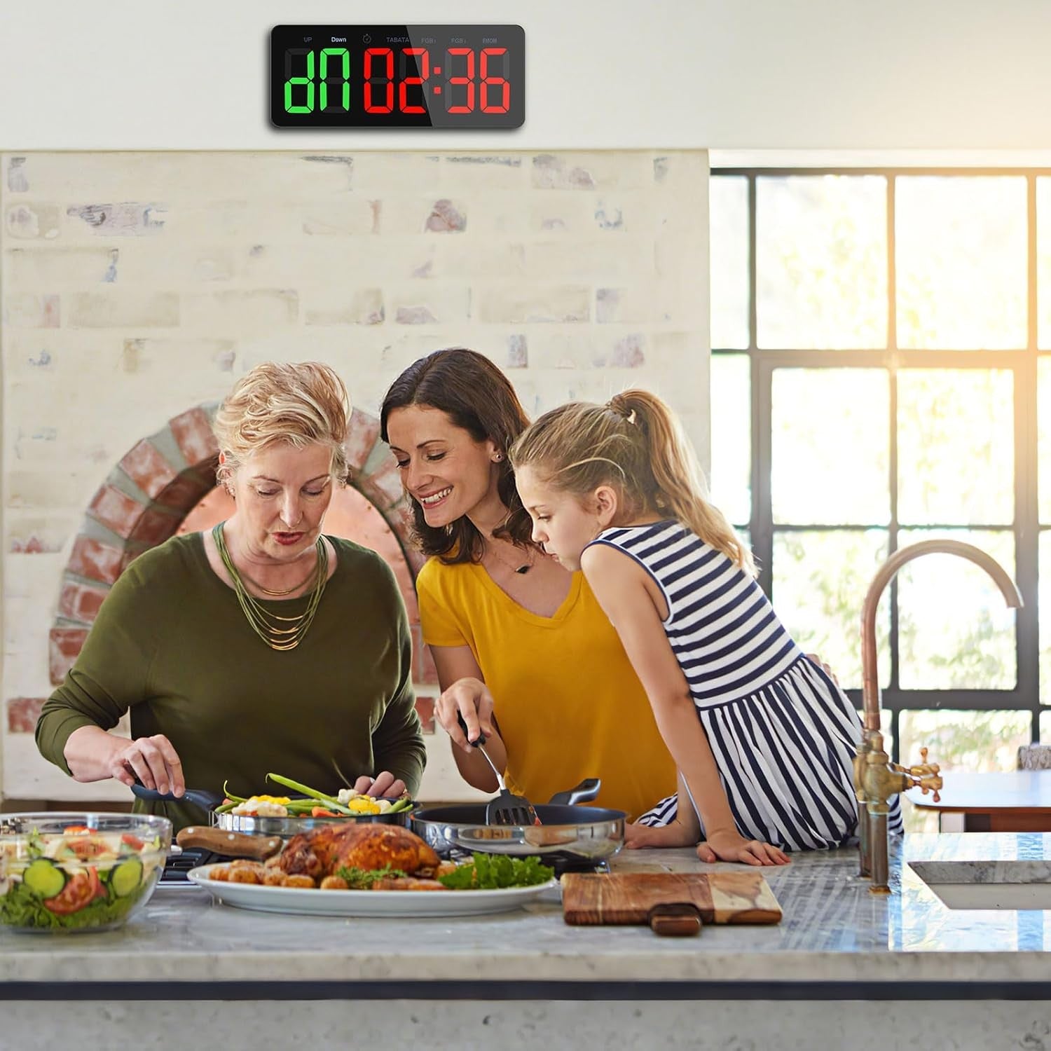 Large Digital Gym Timer Wall Clock Interval Countdown Remote Control