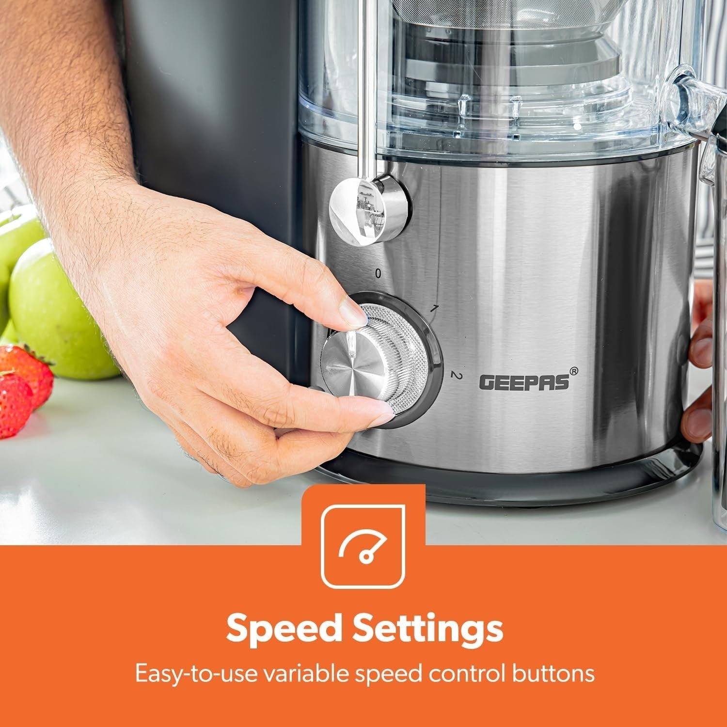 800W Juice Extractor Whole Fruit Vegetable Juicer 75mm Wide Mouth 2 Speed