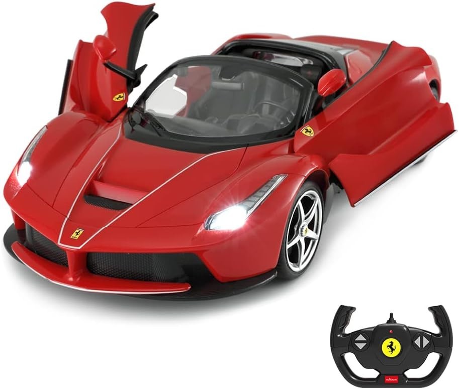1:14 RC Car – Red Convertible with Open Doors, Working Lights & Drift
