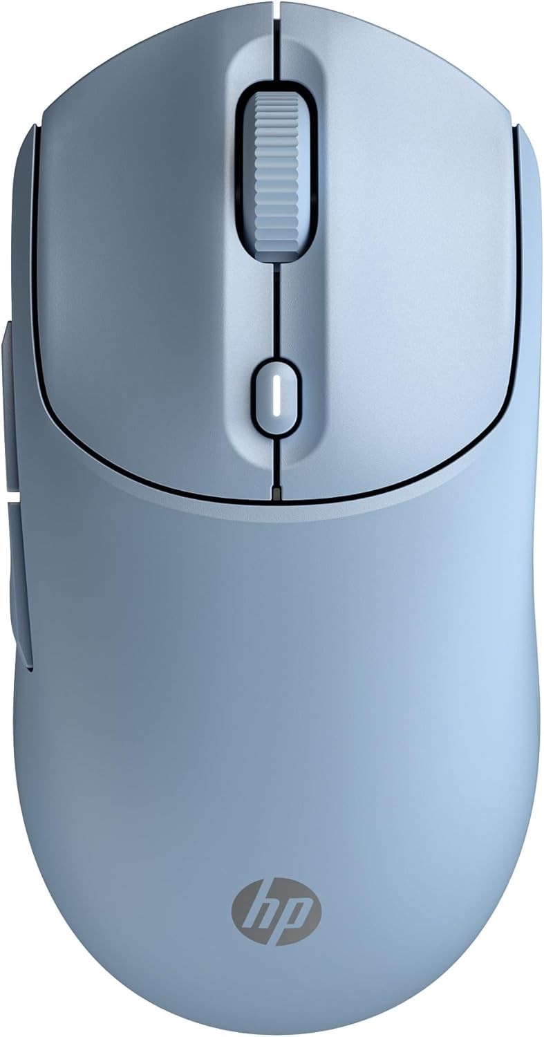 Blue Quiet Wireless Mouse Dual Bluetooth 6000 DPI Soft Touch Office Laptop