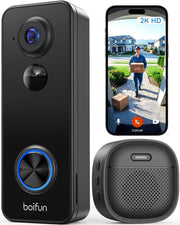 2K Wireless Video Doorbell Camera 180° View Night Vision Alexa