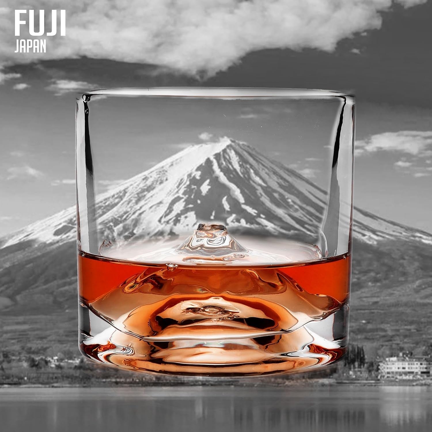 Mount Fuji Whiskey Glasses Set of 2 – 260ml Freeze-Chill Crystal Tumblers