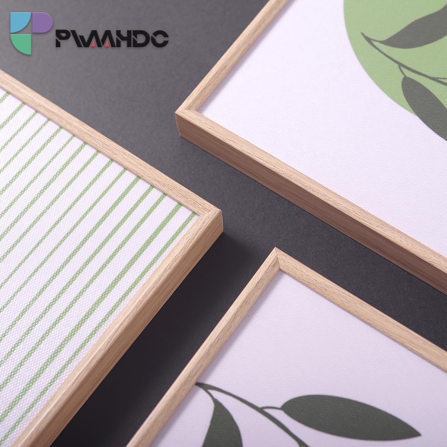 Sage Green Abstract Wall Art Set of 3 Framed Prints 12x16 Boho Home Decor
