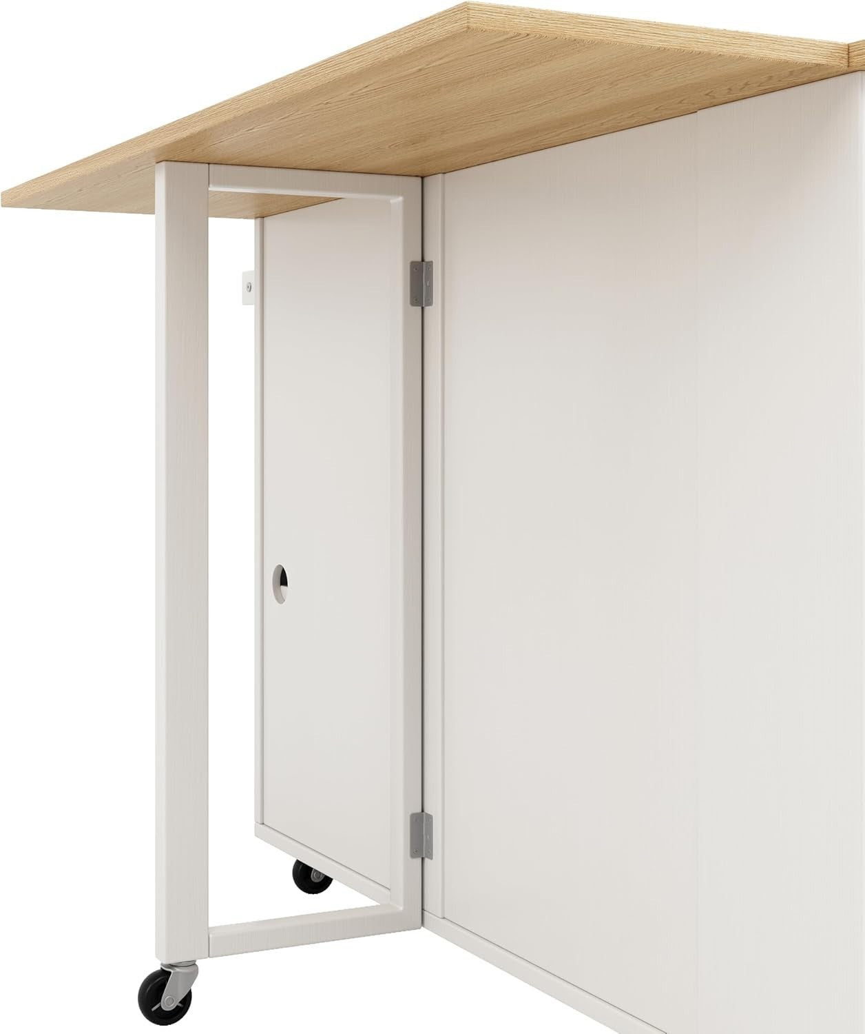 Kitchen Island Trolley with Drawers, Wine Rack & Power Outlets, White 131.5x43x9