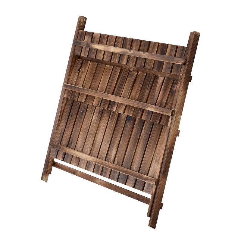 3 Tier Wood Folding Planter Stand Outdoor Flower Display Shelf Rack Garden