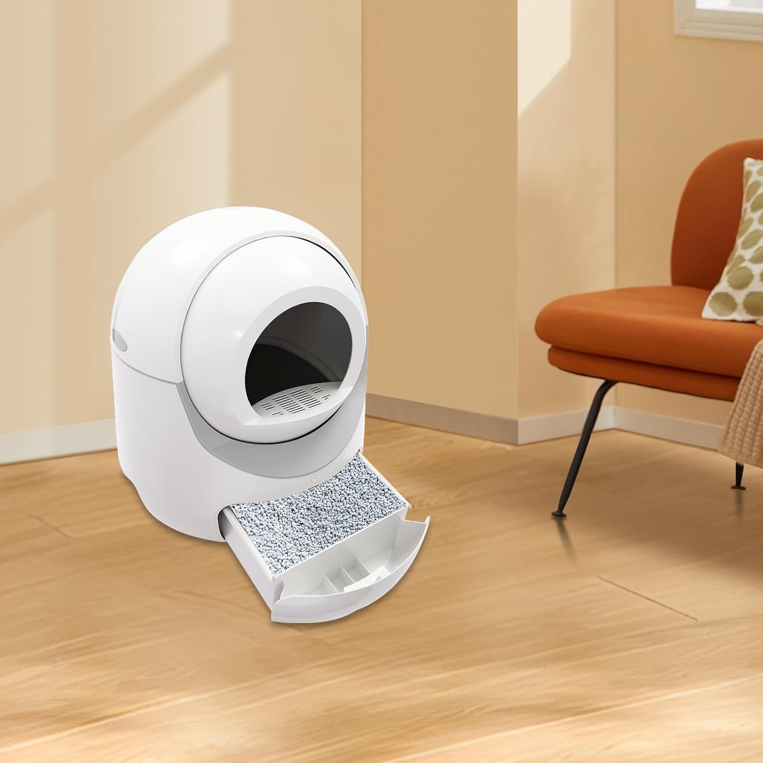 Self Cleaning Cat Litter Box XL Open Top App Control Multi Cat
