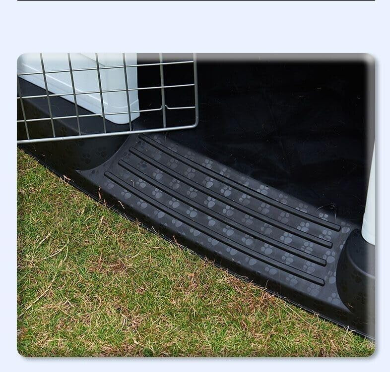 XXL Plastic Dog Kennel | Weatherproof Outdoor Indoor Pet Shelter 120x114x20cm