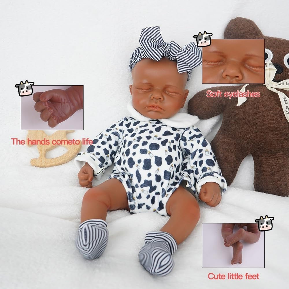 12” Silicone Sleeping Newborn Baby Doll Boy Full Body Ultra Realistic