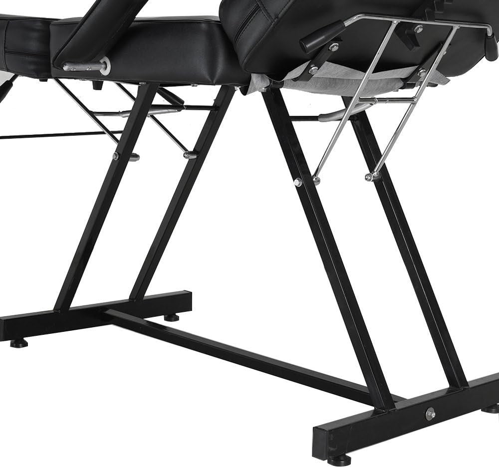 Reclining Massage Table Adjustable Beauty Salon Tattoo Therapy Bed w/ Headrest