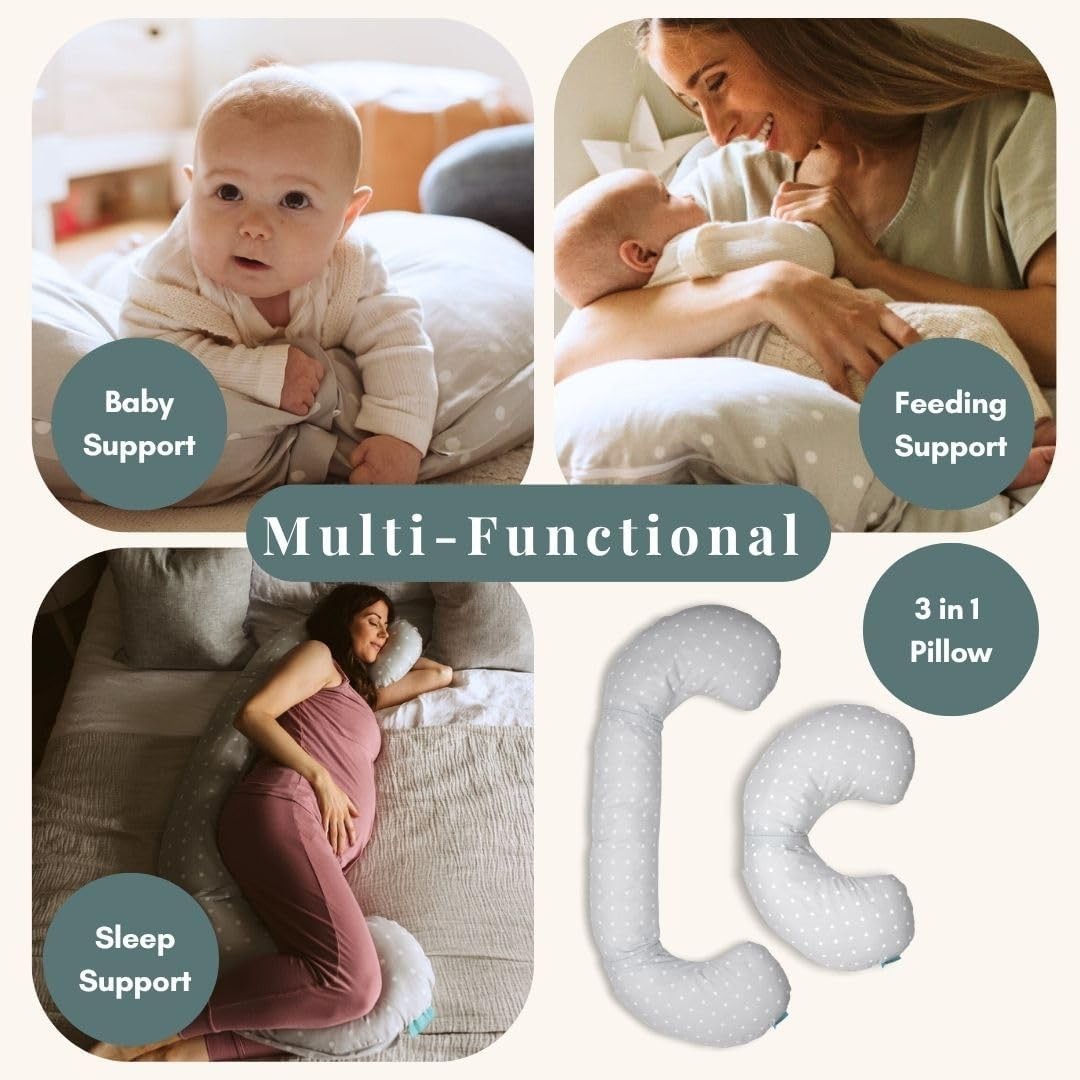 Pregnancy Pillow Full Body C Shape Maternity Support for Sleeping & Nursing