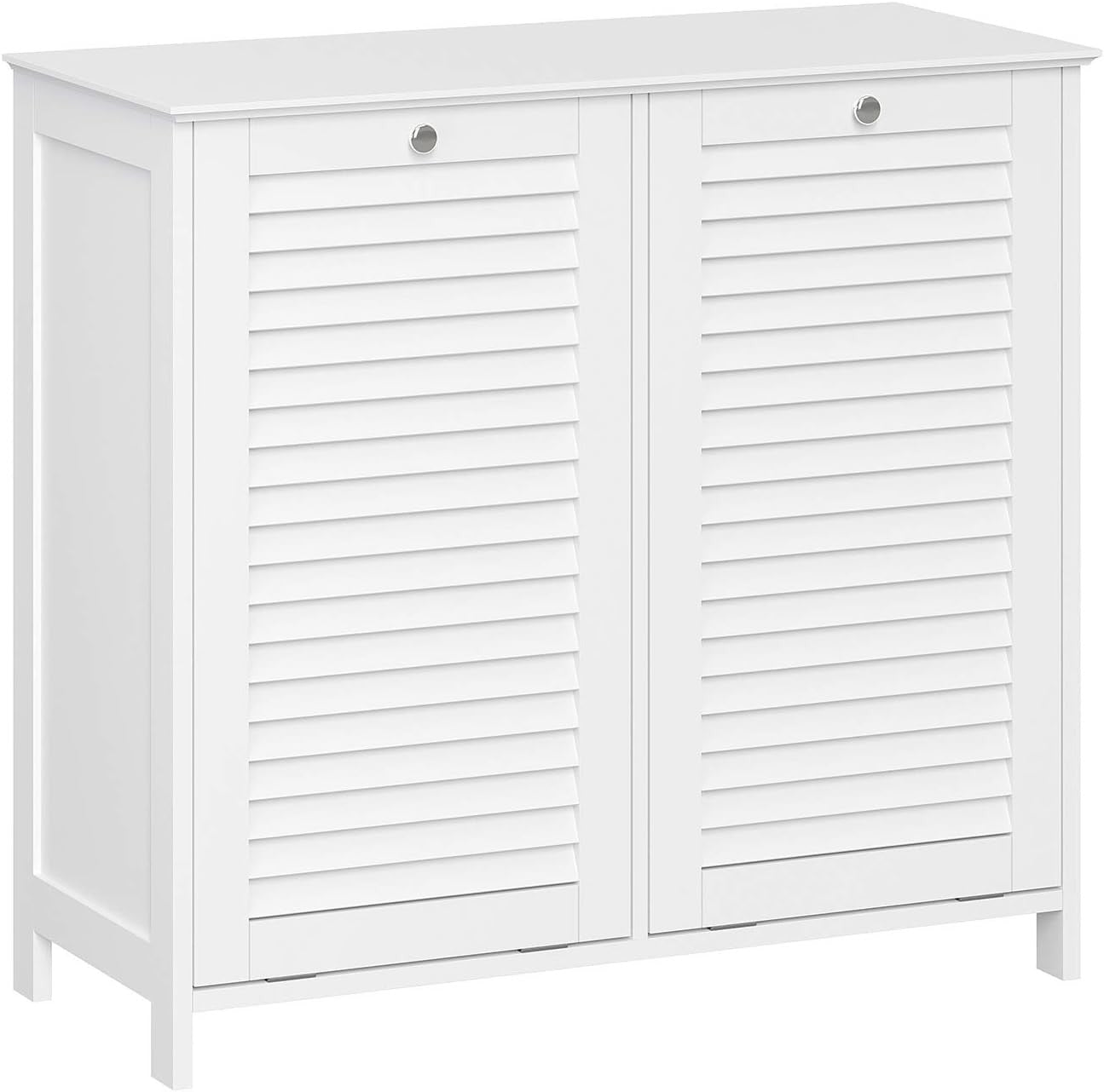 Double Tilt Out Laundry Hamper Cabinet Storage Unit with Removable Bags