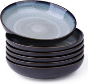 6x Large Pasta Bowls 22cm Scratch Resistant Stoneware Soup Noodle Bowls