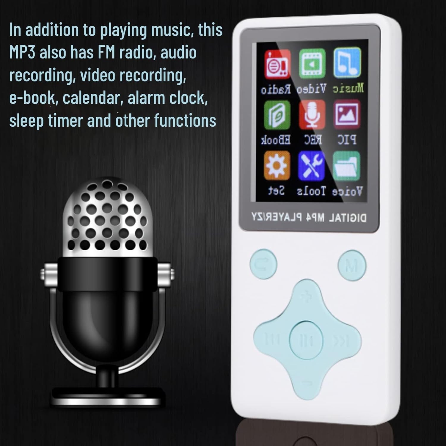 Bluetooth MP3 MP4 Player 32GB HiFi Lossless Portable Music Black