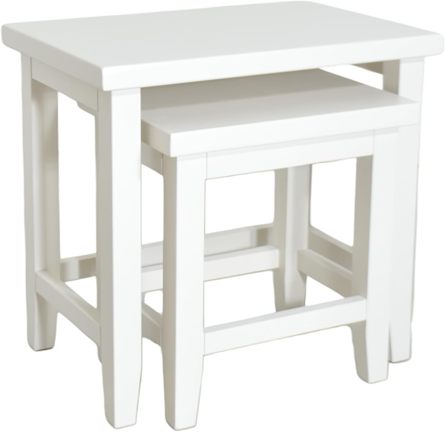 White Modern Bedside Nightstand Sofa Side Table End Accent Wood 40x48x58cm
