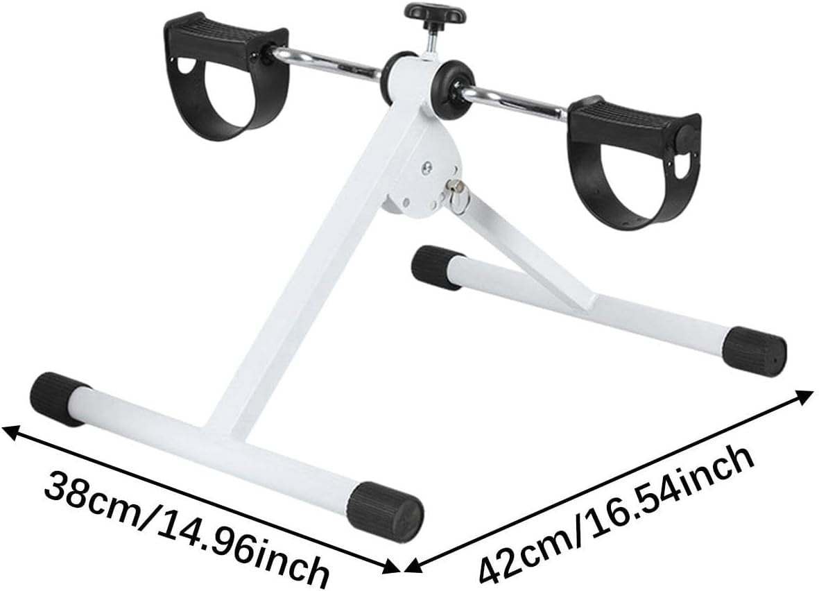 Folding Hand Foot Pedal Trainer Quiet Adjustable Resistance Mini Bike