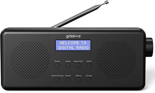 Rechargeable DAB FM Radio Bluetooth Alarm LCD 40 Presets