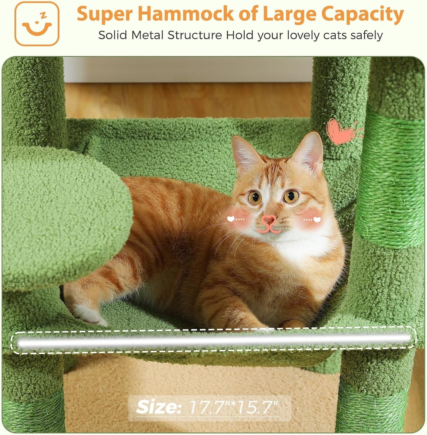 Cat Tree Tower 116cm Multi Level Scratching Posts Hammock Condo Kitten