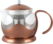 Glass Teapot 660ml with Infuser Copper Loose Leaf Tea Pot 2 Cup