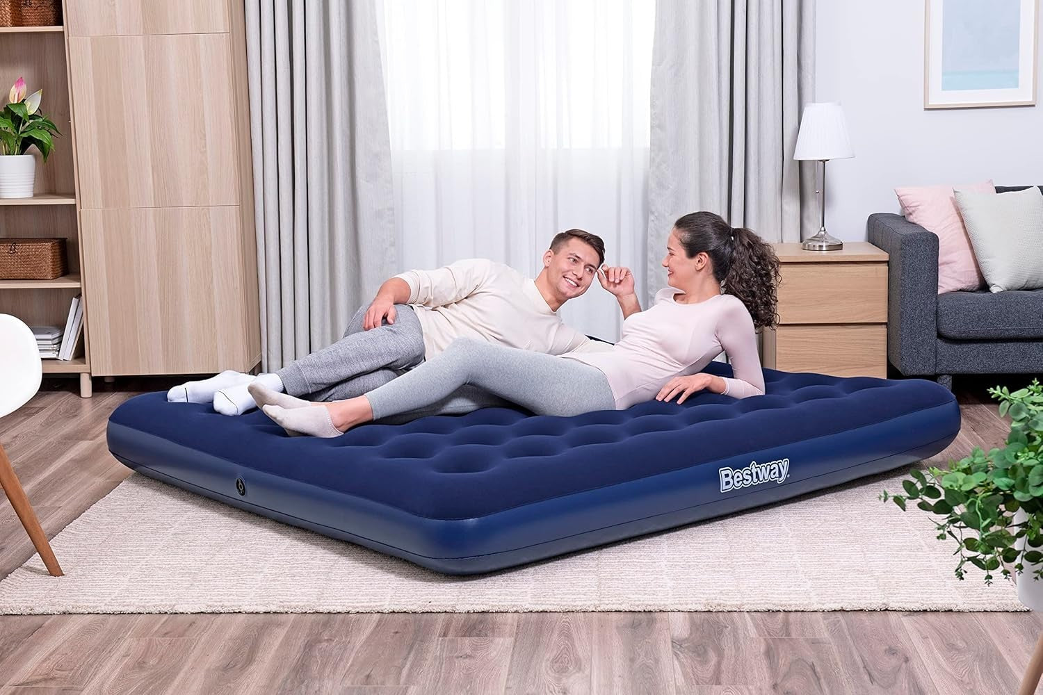 King Size Inflatable Air Mattress for Indoor & Outdoor Use Two-Person