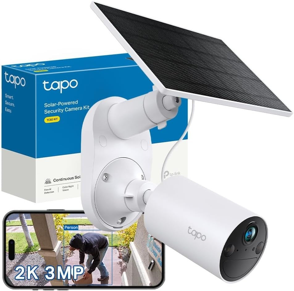 2K Solar Security Camera Outdoor Wireless Color Night Vision IP65