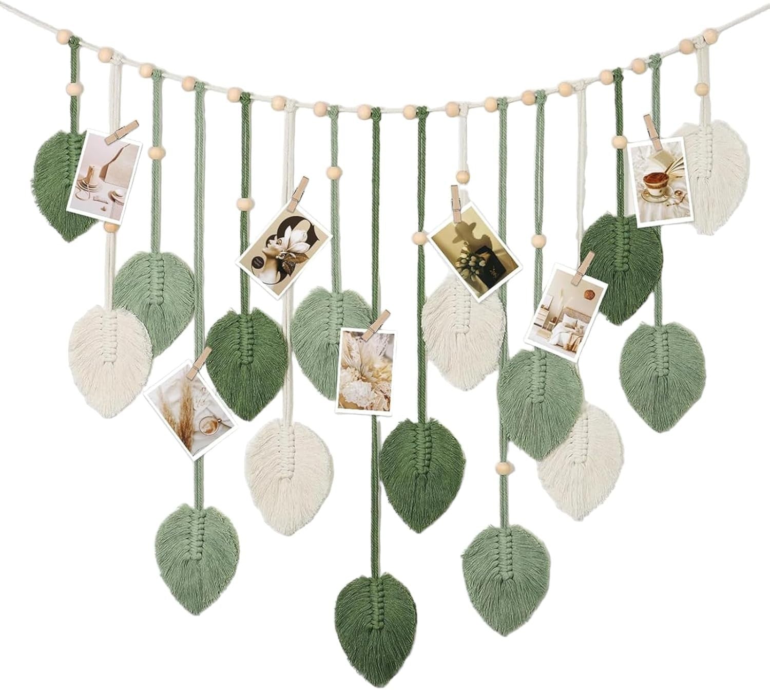 Boho Macrame Leaf Wall Hanging 120x76cm Cotton Tapestry