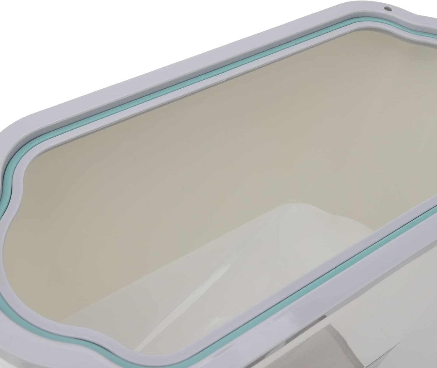 10KG Press Rice Dispenser PP Sealed Slim Grain Storage Bin Gray