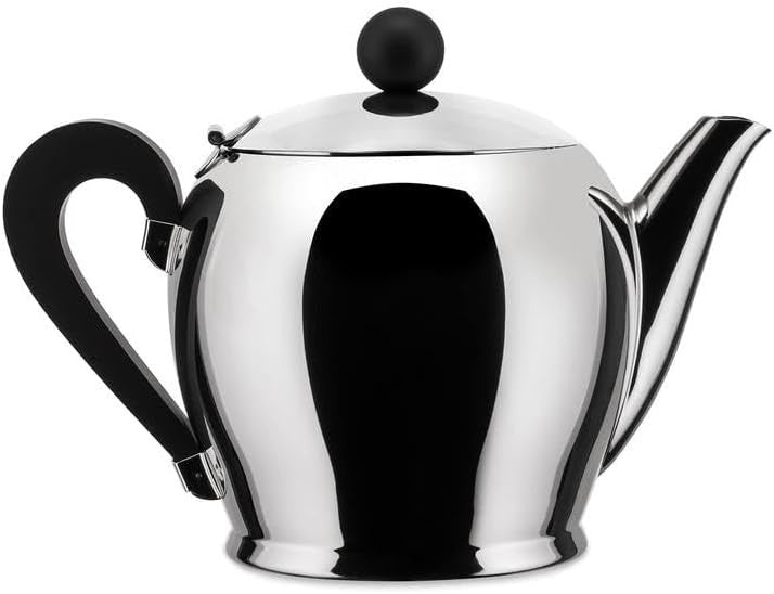 Stainless Steel Teapot 1.22L Mirror Polished Tea Pot with Lid Silver