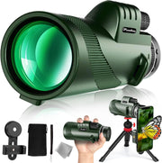 40x60 HD Monocular Telescope Green with Tripod Smartphone Adapter